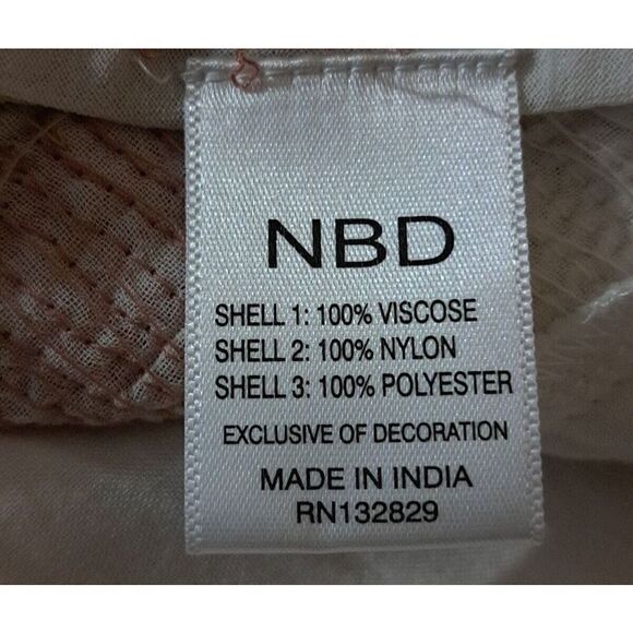 Revolve NBD Dress Size X-Small Sequin Ivory Gold Bronze Sequins Mini Dress - Picture 13 of 14